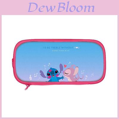 Stitch And Angel Cartoon Print Student Double Layer Stationery Storage Bag For Students And School Supplies