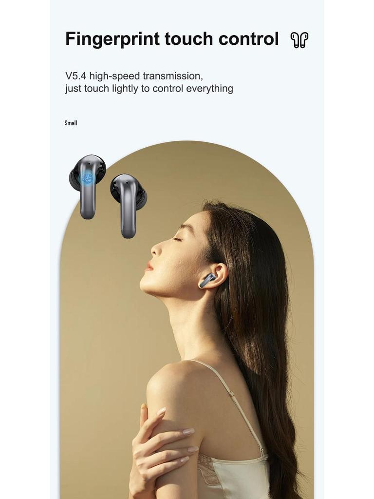 Global In-Ear Bluetooth Headset with Dual-Mic ANC, 144-Language Instant Translation