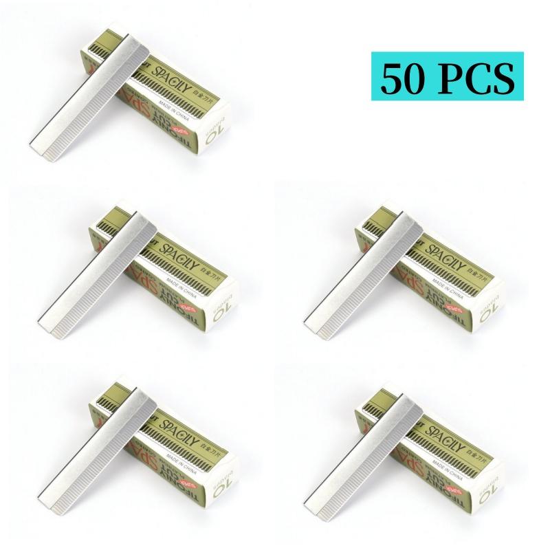 YS00039-10/100PCS Eyebrow Trimming Stainless Steel Women's Eyebrow Shaver Facial Shaver Hair Removal Knife Makeup Tool