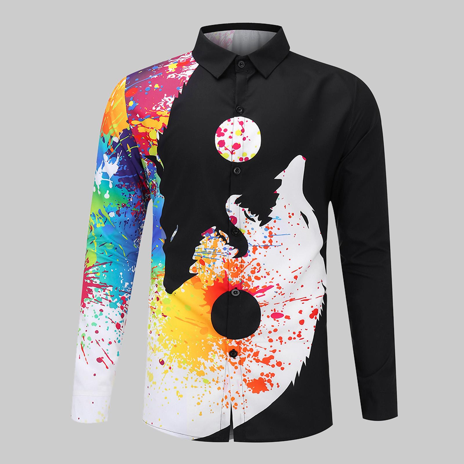 

Мужская весенне-летняя повседневная тонкая пляжная рубашка с длинным рукавом и принтом, верхняя блузка XXL