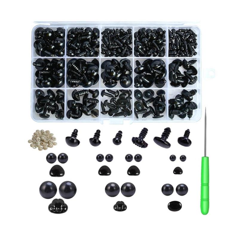 

Безопасные глаза и носы для плюшевых кукол-медведей, вязаные крючком глаза с шайбами, материалы для изготовления плюшевых кукол-животных