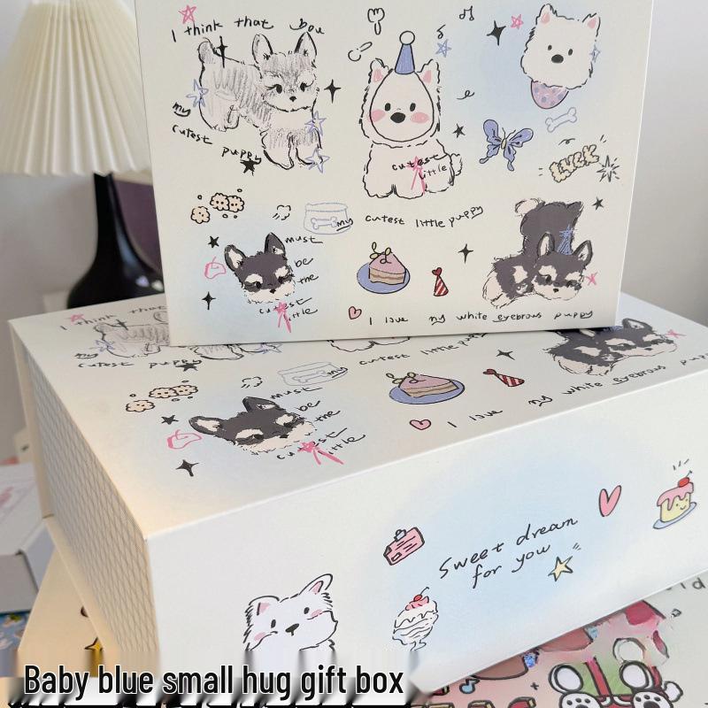 Магнитная картонная подарочная коробка для щенка шнауцера: Милая бамбуковая коробка для хранения ко дню рождения See details page