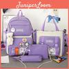 Cute Lightweight Canvas Backpack For Teenage Girls With Large Capacity And Breathable Design