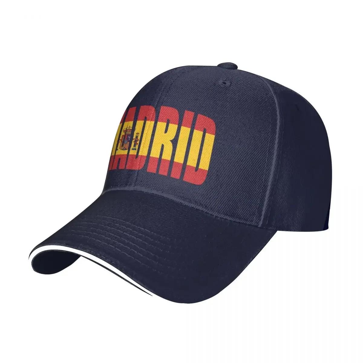

Madrid Baseball Cap The capital of Spain Trendy Trucker Hat Summer Unisex Outdoor Fashion Printed Snapback Cap One Size
