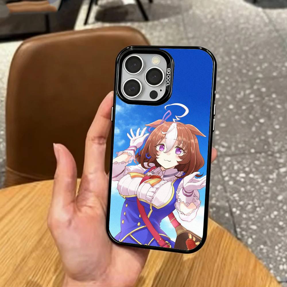 CUTE S-Special Week Phone Case For iPhone17,16,15,14,13,12,11 Plus,Pro Max Colored Silver Plated Inside Cover