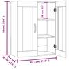 Wall Mounted Cabinet White 69.5 X 34 X 90 Cm