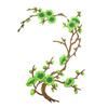 Cherry Blossom Iron Patch Iron-on Blossom Plum Applique Patch Embroidered Floral Patch for Jeans Garment Jackets Backpacks Clothes DIY Crafts