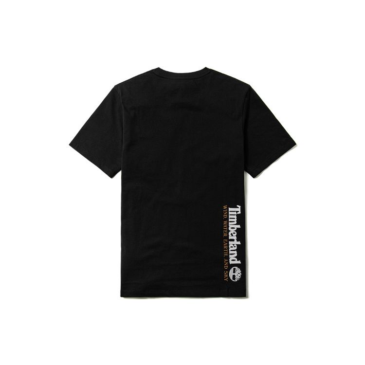 Timberland Casual Breathable Printed Loose Round Neck Short Sleeve T-Shirt Men T-Shirts Black A27JJ-001
