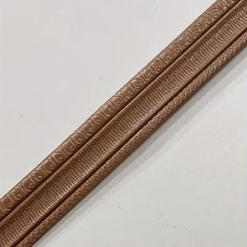 

1PC 2.3m/90.85inch Skirting Border 3D DIY Foam Tiles Sticker Waterproof Moisture-proof Self-adhesive Waistline Ceiling Frame Wal 2.3m мідний