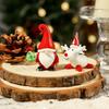 Glossy Miniature Christmas Figurine Handcrafted Cartoon Desktop Statue Glass Yoga Santa  Collectors
