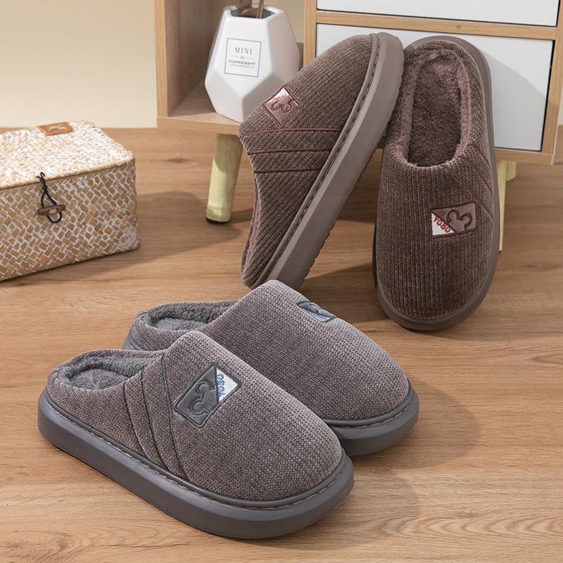 Cotton Slippers Casual Generous Warm Comfortable Thick Bottom Non-slip Odorless Home Autumn and Winter Foot Warm Slippers
