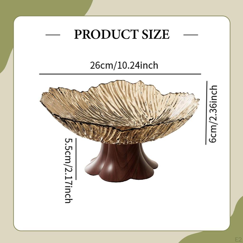 Pedestal Fruit Bowl Food Snack Storage Tray Decorative Multifunctional Holder for
