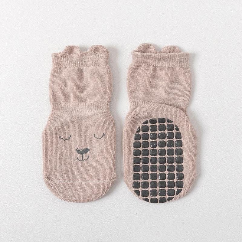 Autumn Winter Baby Floor Socks Cotton Breathable Mid Tube Socks Non Slip Bottom Indoor Walking Sock Cute Cartoon Kids Stockings