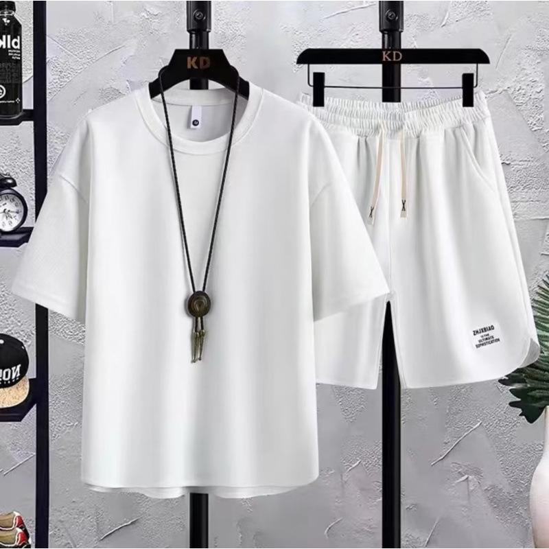 Men's Plus Size Summer Basketball Shorts and T-Shirt Set