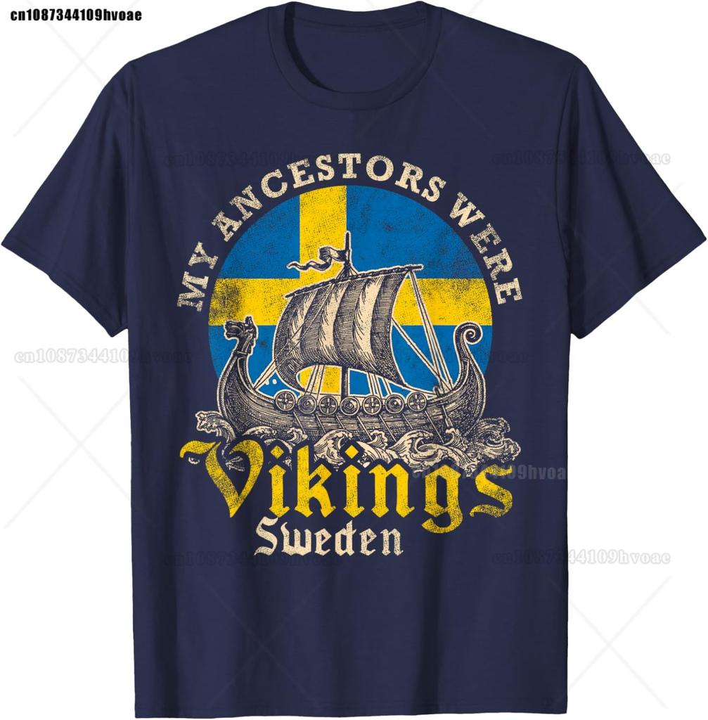 Swedish Sweden Swede Viking Ship Flag TShirt