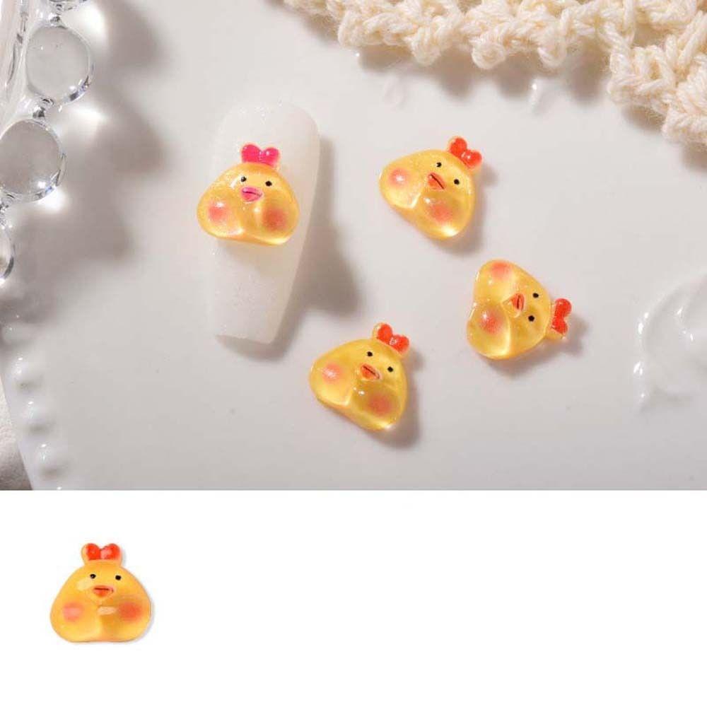Pig Bears Animal Nail Rhinestones Cartoon Nail Drills Cartoon Nail Decorations 3D Nail Jewelry