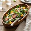 Wood Salad Bowl Long Oval Serving Bowl Beautiful Design Wooden Tray  Living Room