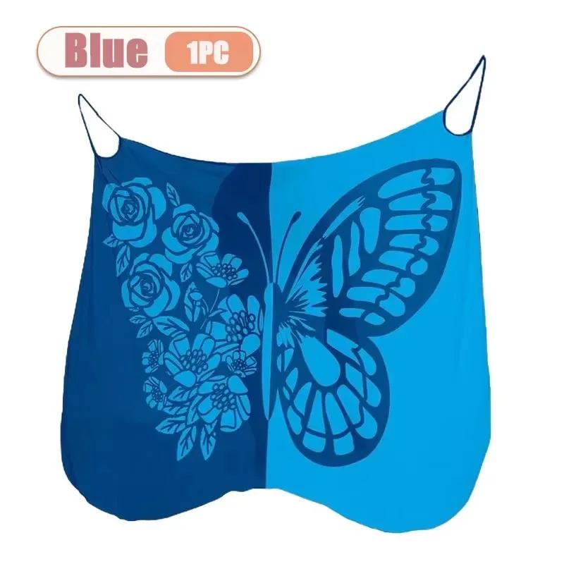 Butterfly Print Beach Dress Women One Piece Swimsuit Cover Up Summer Pool Party Lightweight Swimwear Sarong Quick Dry