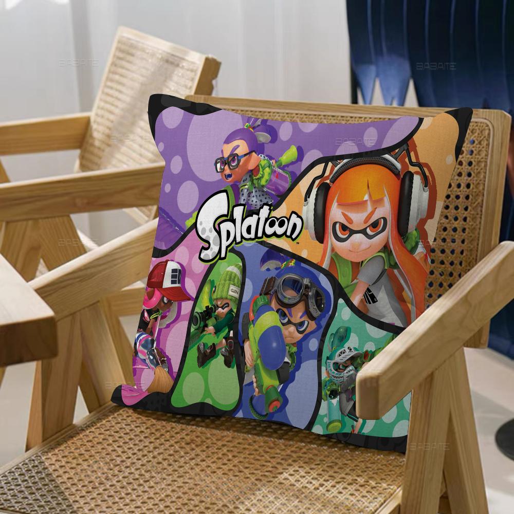 Splatoon Pillow Gift Home Office Decoration Bedroom Sofa Car Cushion Cover Case 45x45