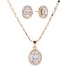 Selead Gold Plated Combination Set Jewelry Necklace Pendant Women 'S Jewelry Zircon Earrings