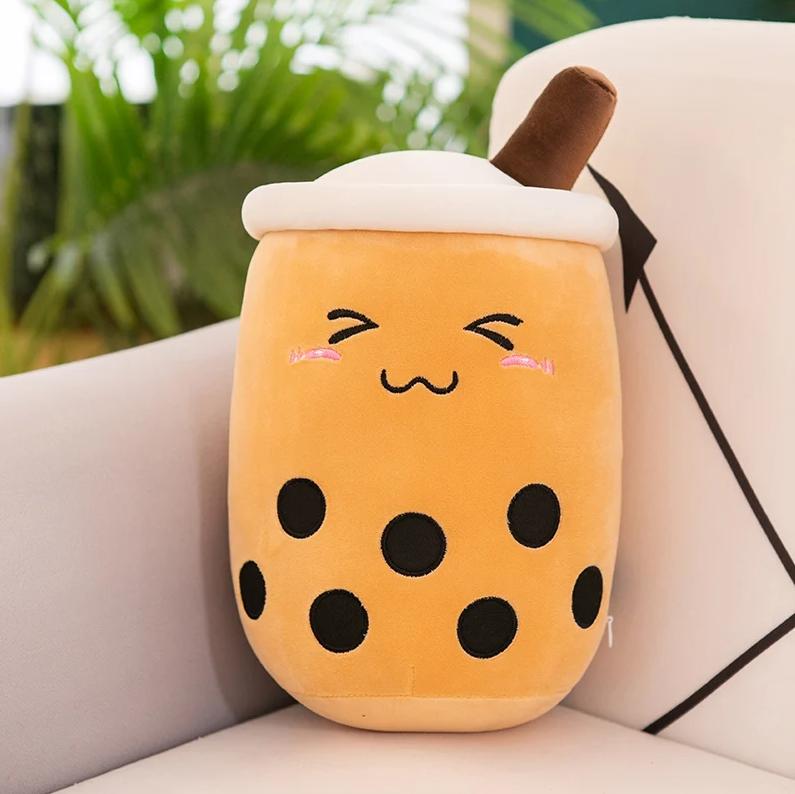Kawaii Boba Frukt Bubble Tea Hele Serien Tegneserie Plysjleke Kosedyr Søt Mat Melkete Myke Leker Romdekor Pute Gaver