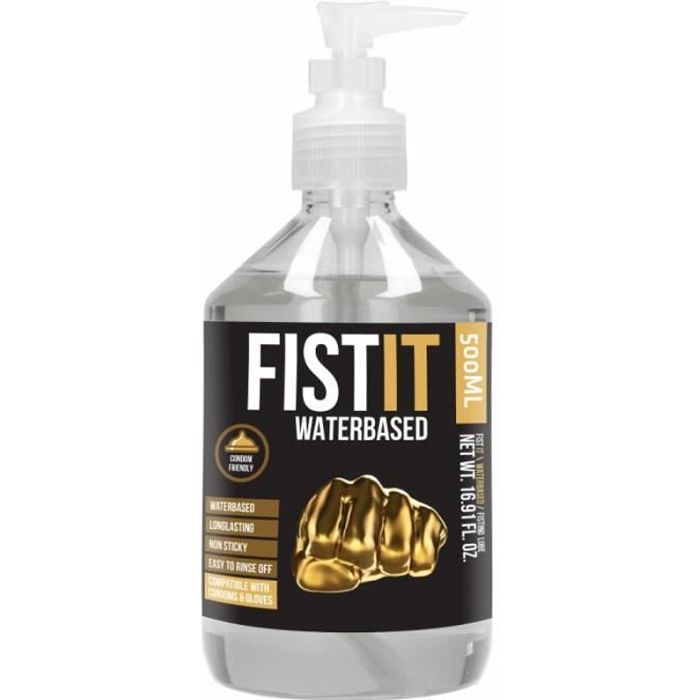 LUBRIFIANT EAU Lubrifiant Eau Fist It - Bouteille Pompe 500ml Fist It