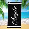 Toalla de Playa Rayada Personalizada con Nombre/Logo Personalizado Toalla de Microfibra Fina Secado Rápido Absorbente para Playa Natación Yoga Baño Deportes