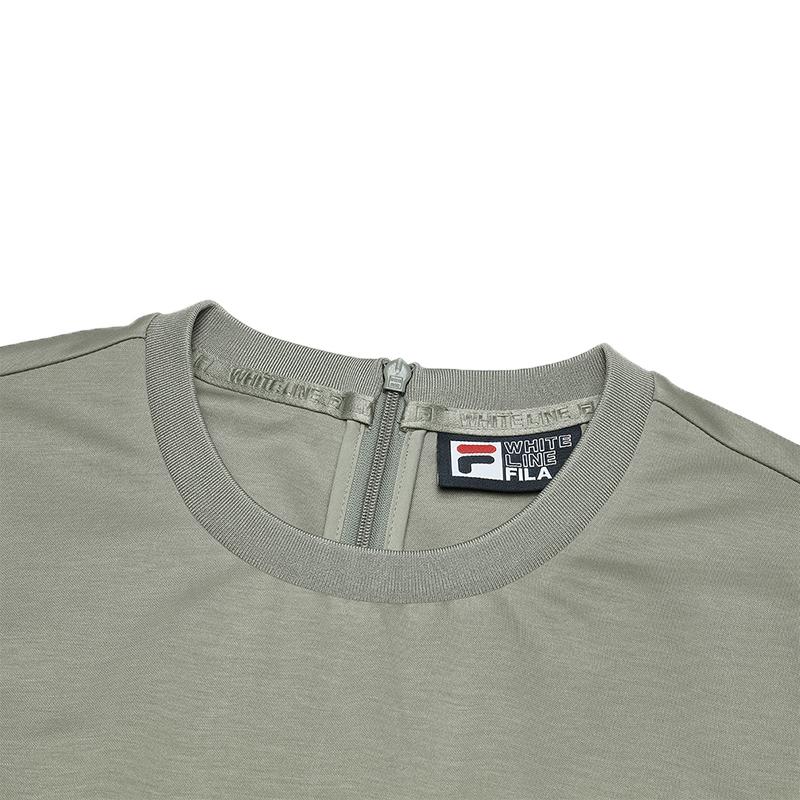 Fila Original Business Minimalist Country Style Short Sleeve Dress Women Dresses Silent-Gray F51W439301FDY