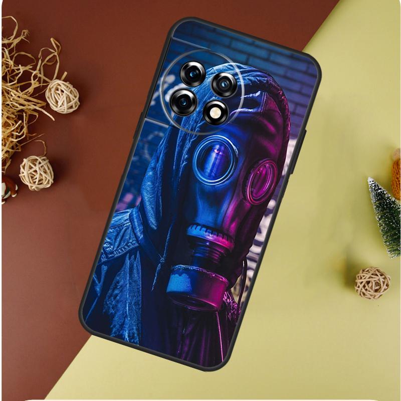 Nuclear Mask Gas Mask For OnePlus 13 13R 12 12R 11 9 10 Pro 8T 9RT 10T 10R Nord 4 CE 2 3 Lite N20 N30 Phone Case