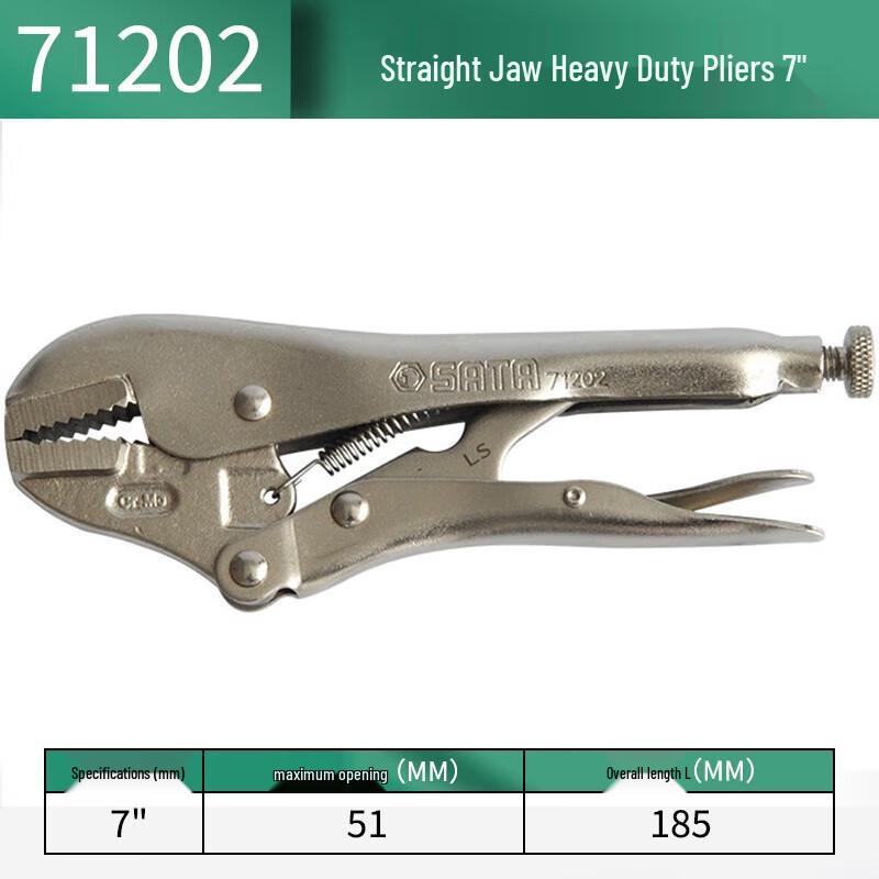 SATA 71202 Straight Jaw Locking Pliers