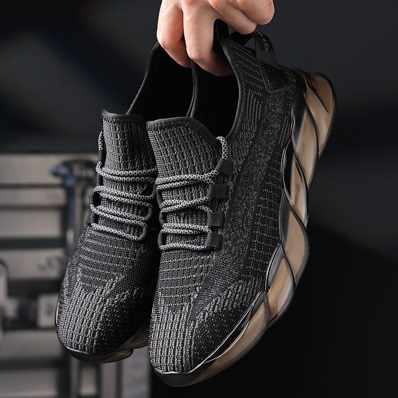 Black shoes men's summer thin fly-woven mesh casual sports trendy shoes breathable Wenzhou coconut men's shoes