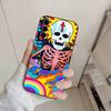 Psychedelic Skeleton Party Phone Case For Samsung Galaxy A73,A72,A71,A70,A53,A52,A51,Others Soft Black Cover