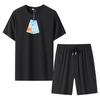 Quick-Dry Ice Silk Summer Sportswear Set: Cool Short Sleeve T-Shirt & Shorts