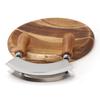 Stainless Steel & Acacia Wood Double-Sided Cutting Board Set with Knives for Vegetables, Herbs, and Fruits