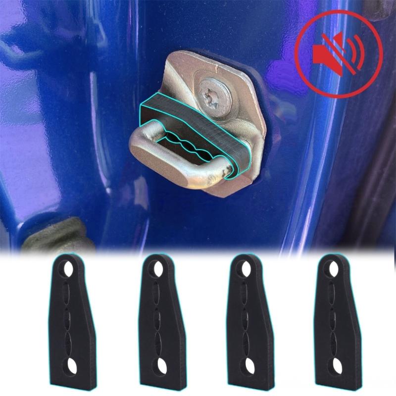 4 Pieces Car Door Latches Bumpers Soft Rubber Noise Reduction Pads Cushion Suitable For Secure Fit And Quiet Operation