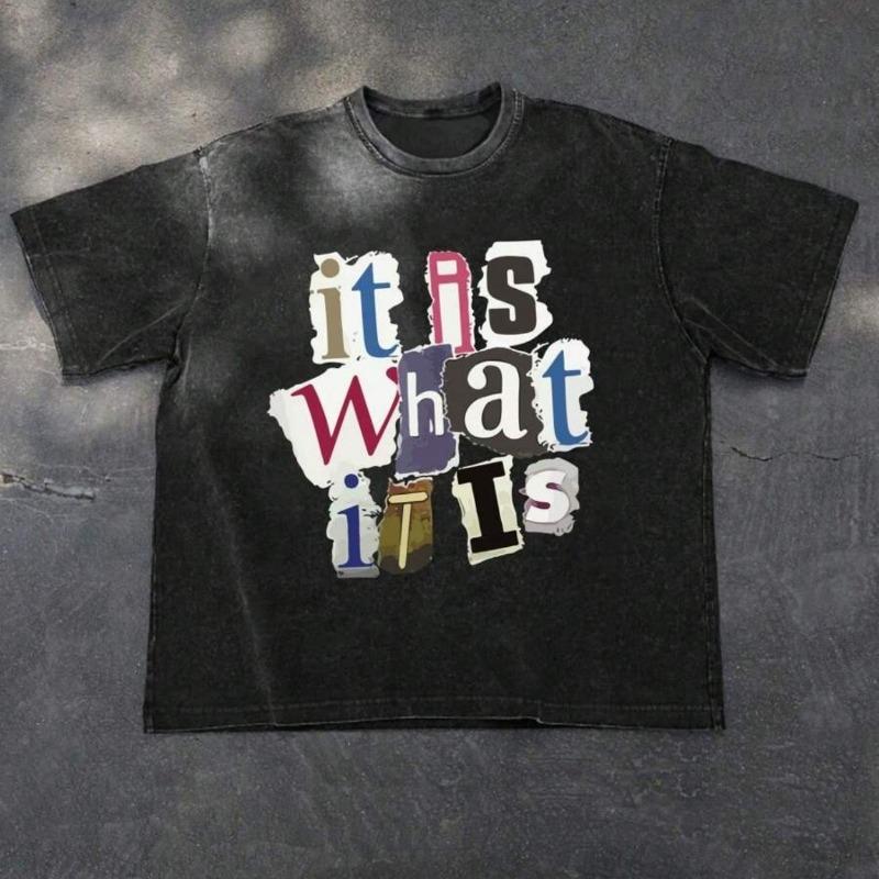 

Outdoor Activities, Contemporary Street Style, Vintage Washed Men S T-Shirt, a Delightful Present for Loved Ones, Premium Fashion T-Shirt, for Summer 5XL чорний