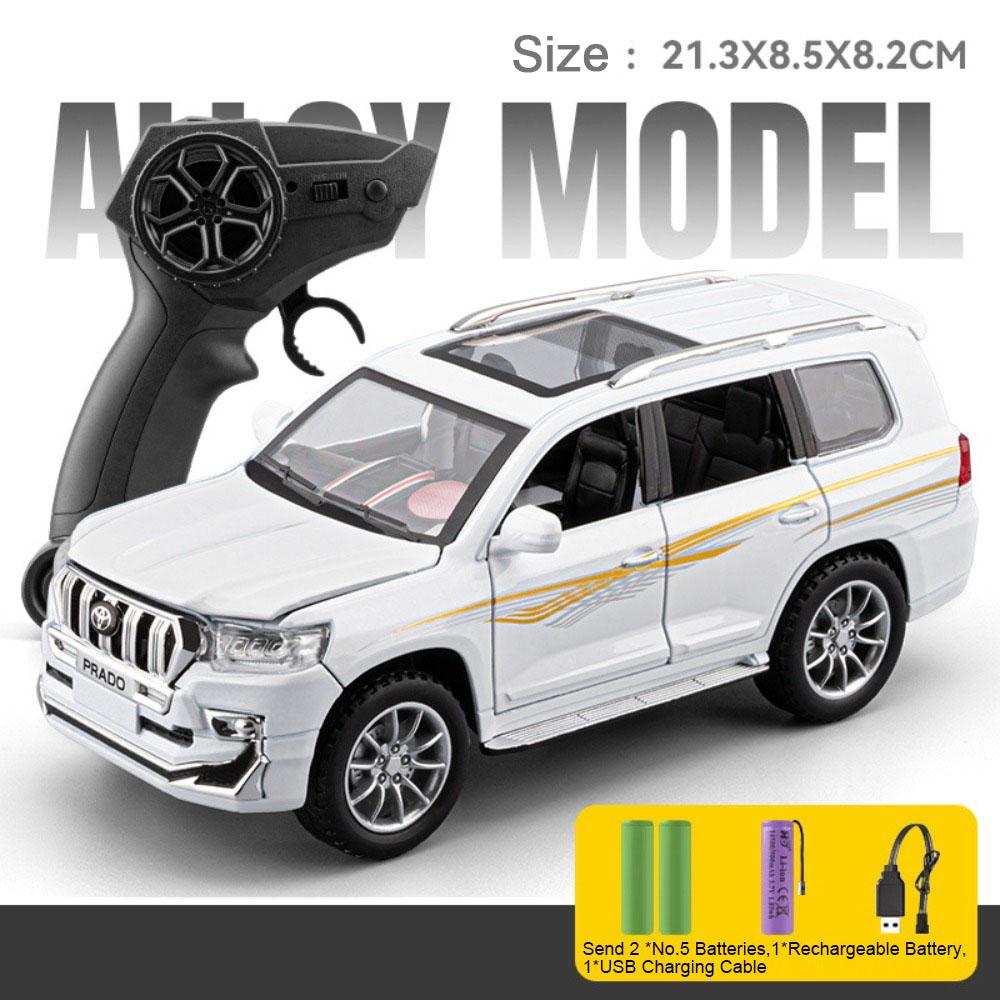 1:24 Prado Remote Control Car Model Toy Music Light Multiple Openings Exquisite Interior Design Vehicles Models Gifts for Boys