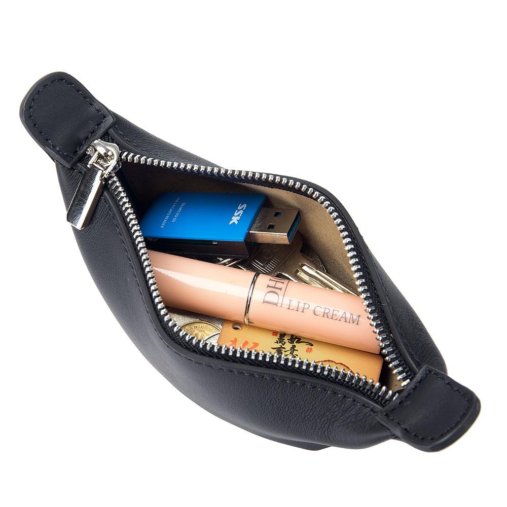 New creative vegetable tanned cowhide mini dumpling change bag women, niche coin key storage bag