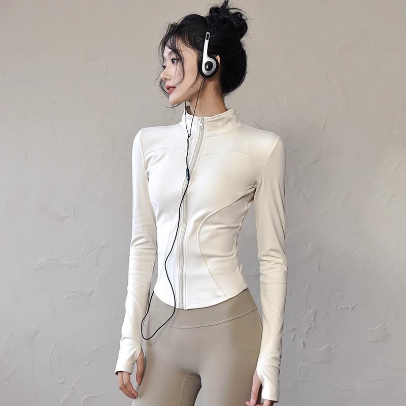 Yoga clothes, tops, professional running sports outdoor jackets, quick-drying fitness clothes, women's Pilates training clothes