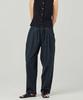 EASE Linen Elastic Waist Pants [Oversized Fit]_Navy_Unisex