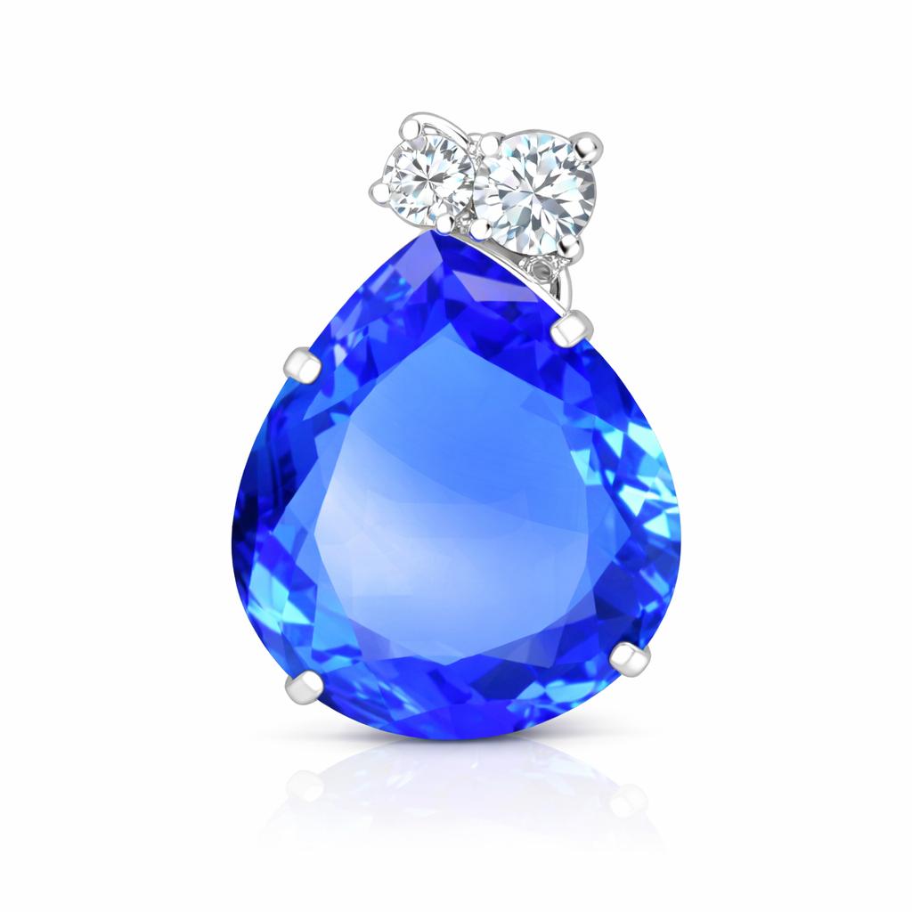 Natural Blue Topaz Pendant 51.55 ct 925 Sterling Silver Pear Shaped Gemstone Jewelry Gift