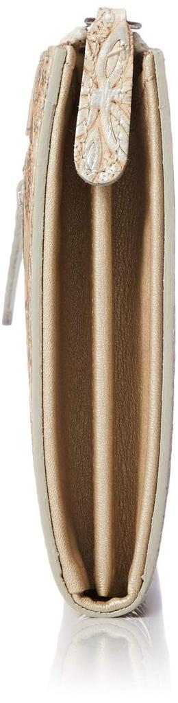 Arcan Damen Leder Große Reißverschluss Lange Geldbörse, Claire, Beige