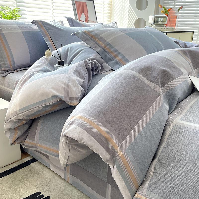 Cotton Brushed Twin Duvet Cover & Pillowcase Set for Dorms