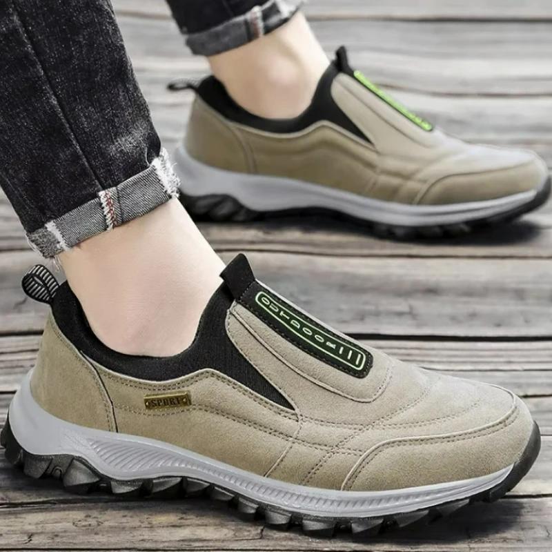 Fashion Outdoor Men's Sneakers Breathable Running Shoes New Lightweight Casual Shoes Non Slip Hiking Shoe Slip on Men Shoes Plus Size 50