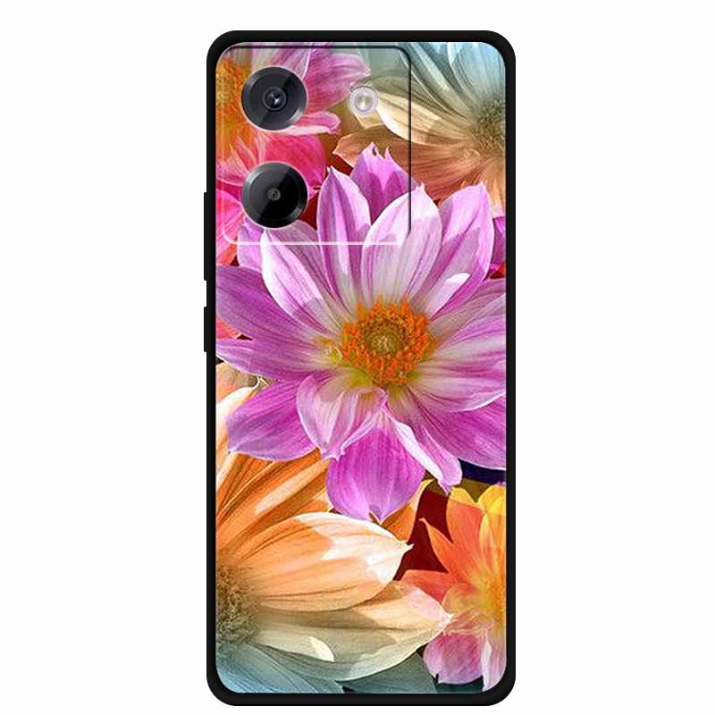 For Poco M7 Pro Phone Case TPU Soft Back Cover for Xiaomi Poco M 7 Pro 5G M7pro Silicone Funda Protector Floral Patterns Capa