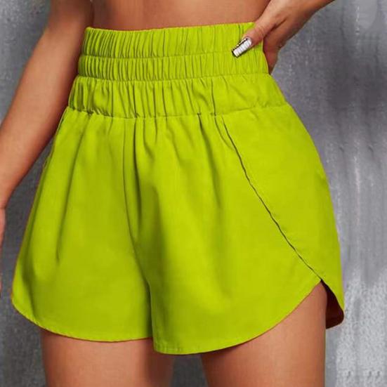 Dámské Letní šortky Sportovní šortky Vysoký elastický pas Volný Měkký Rychleschnoucí Prodyšný dělený lem Dámská Jogging Gum Mini šortky