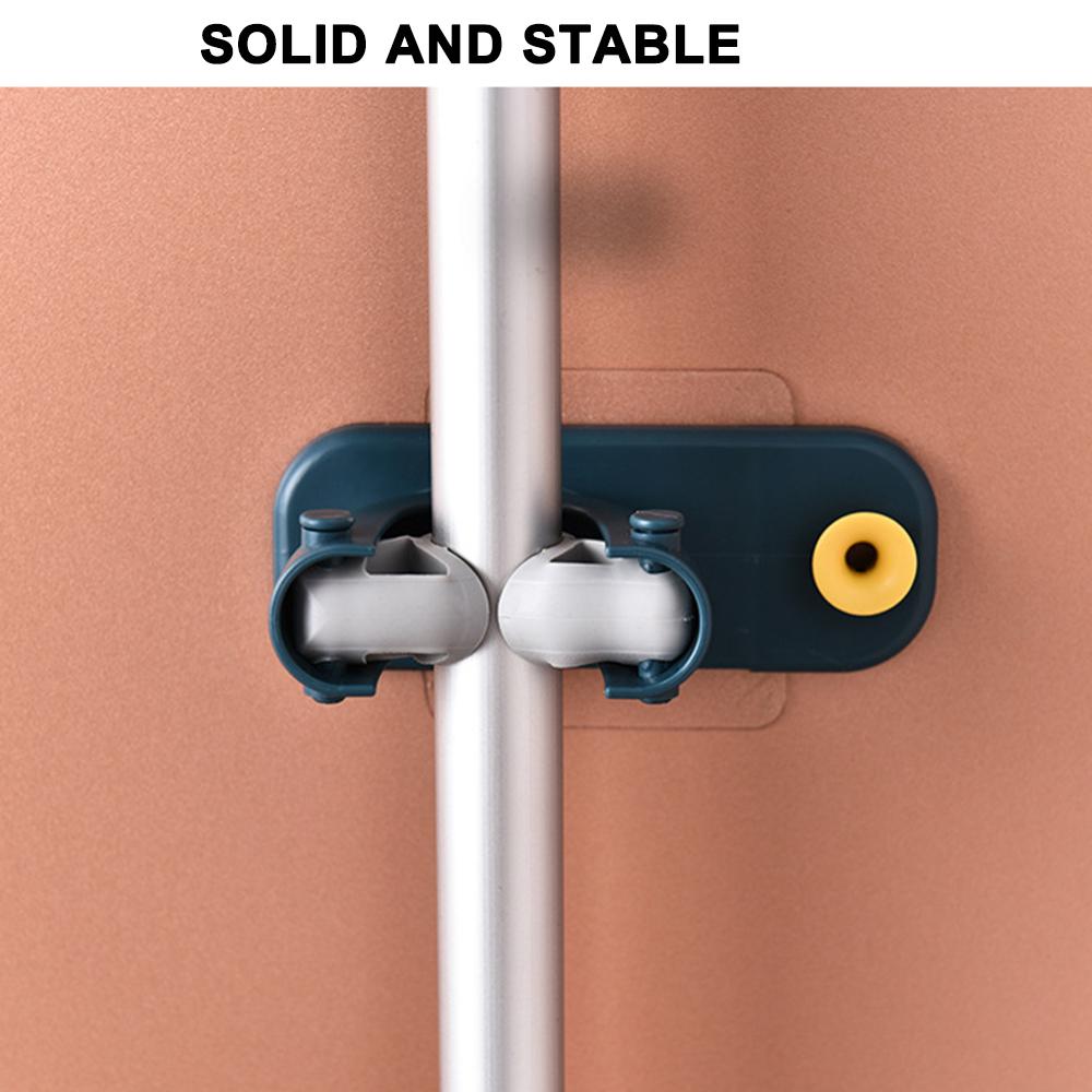 1Pcs Mop Broom Holder Wall Mounted Mop Holder Household Adhesive Storage Broom Hanger Mop Hook Racks Kitchen Bathroom Organizer