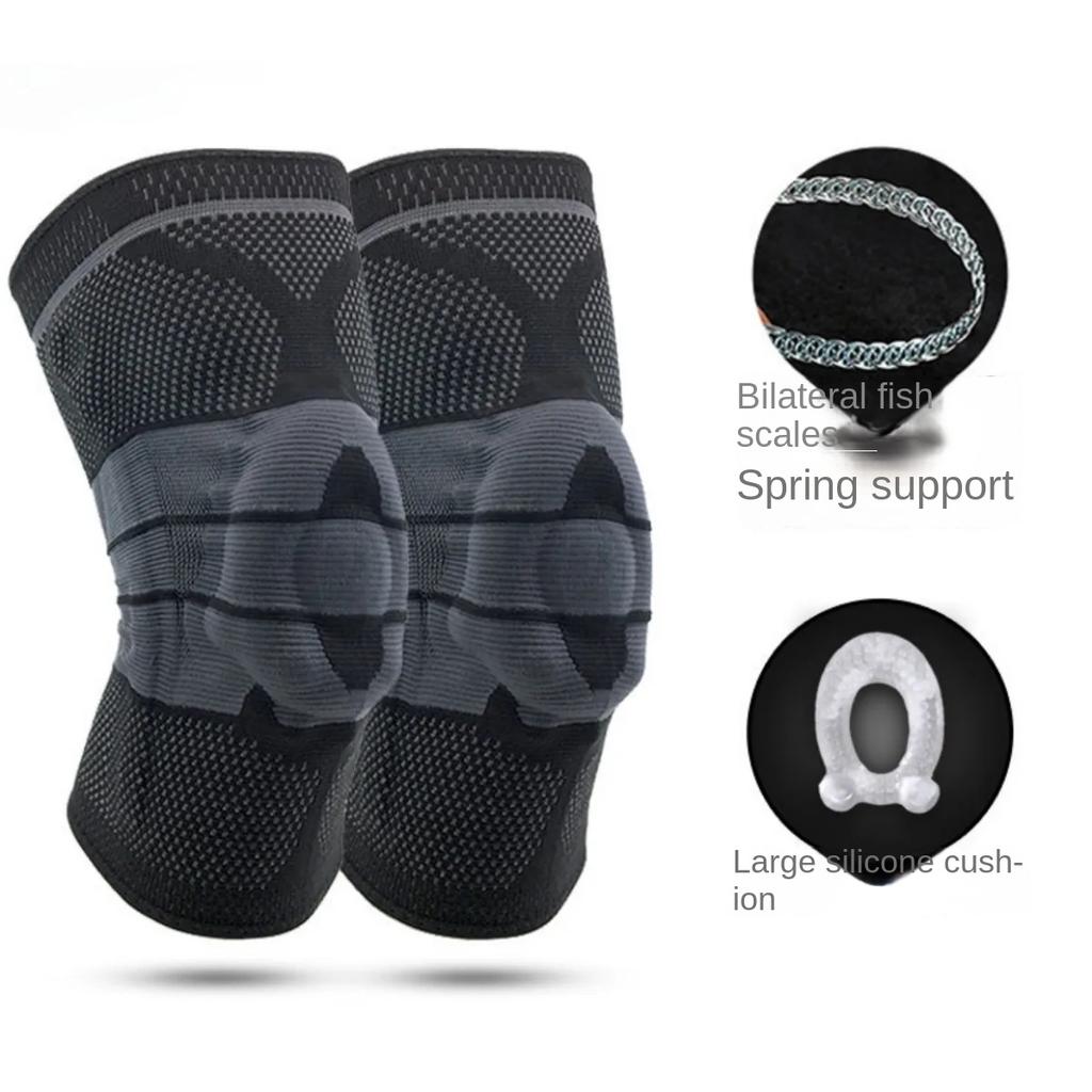 1 bucă genunchiere curea rotula susținere medială menisscus puternic din silicon protecție la compresie genunchiere sport alergare baschet