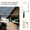 Adjustable Jewelry Saw Frame with V-Groove Clip Black Handle Tool Set for Precision Cutting DIY Wood and Jewelry Crafting Tools