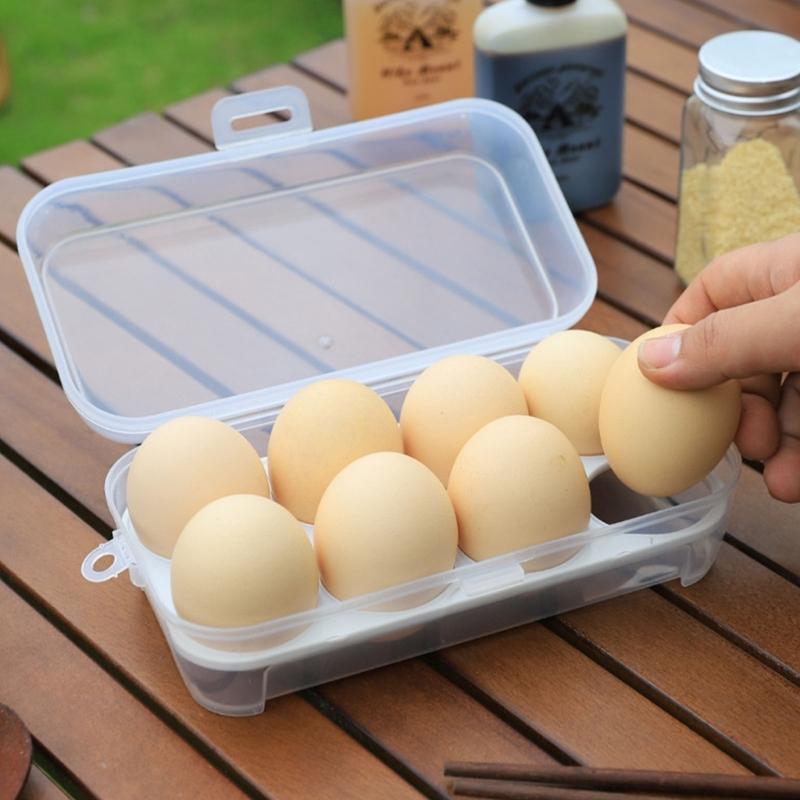 Sturdy PP Eggs Protectors Travel Organizers for Hiking Kitchen Use Sealed Freshing Clear Case